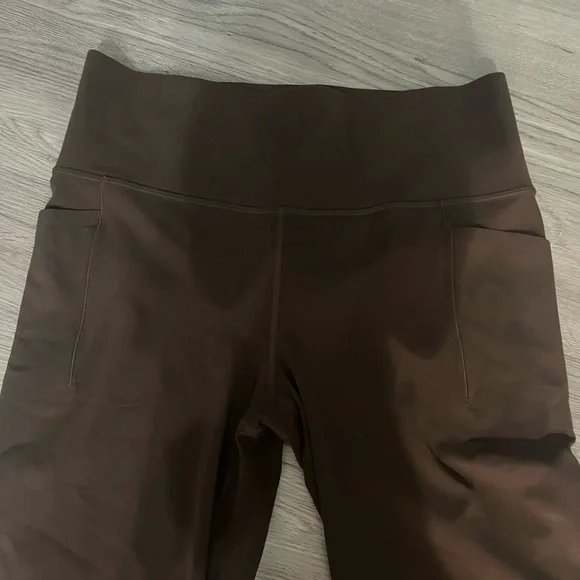 LIKE NEW Athleta Salutation Stash Flare Pant Toasted Brown - Picture 5 of 7